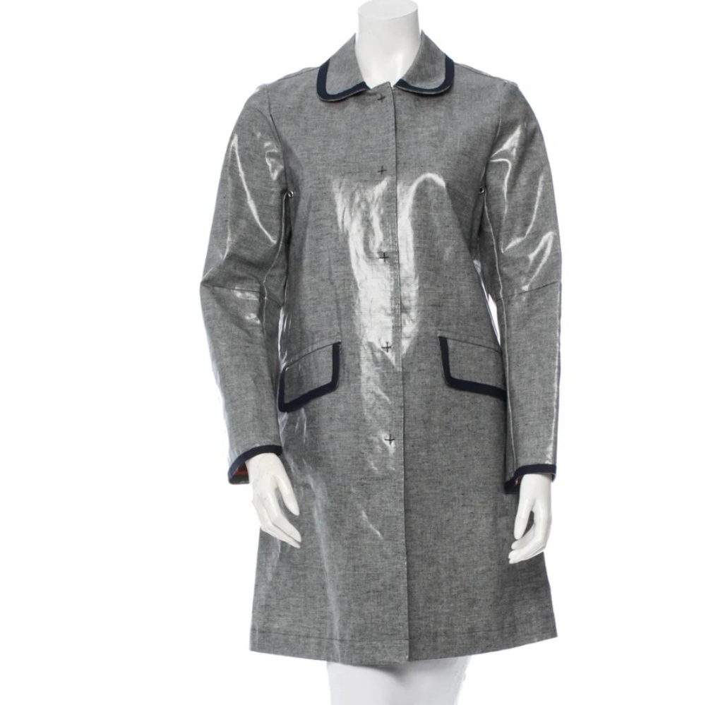 Tory Burch blue raincoat